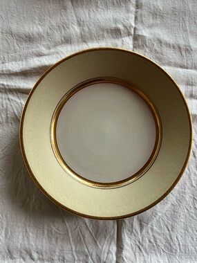 Rare Heath Ceramics Gold Rimmed Dinner Plates- Set of 4
